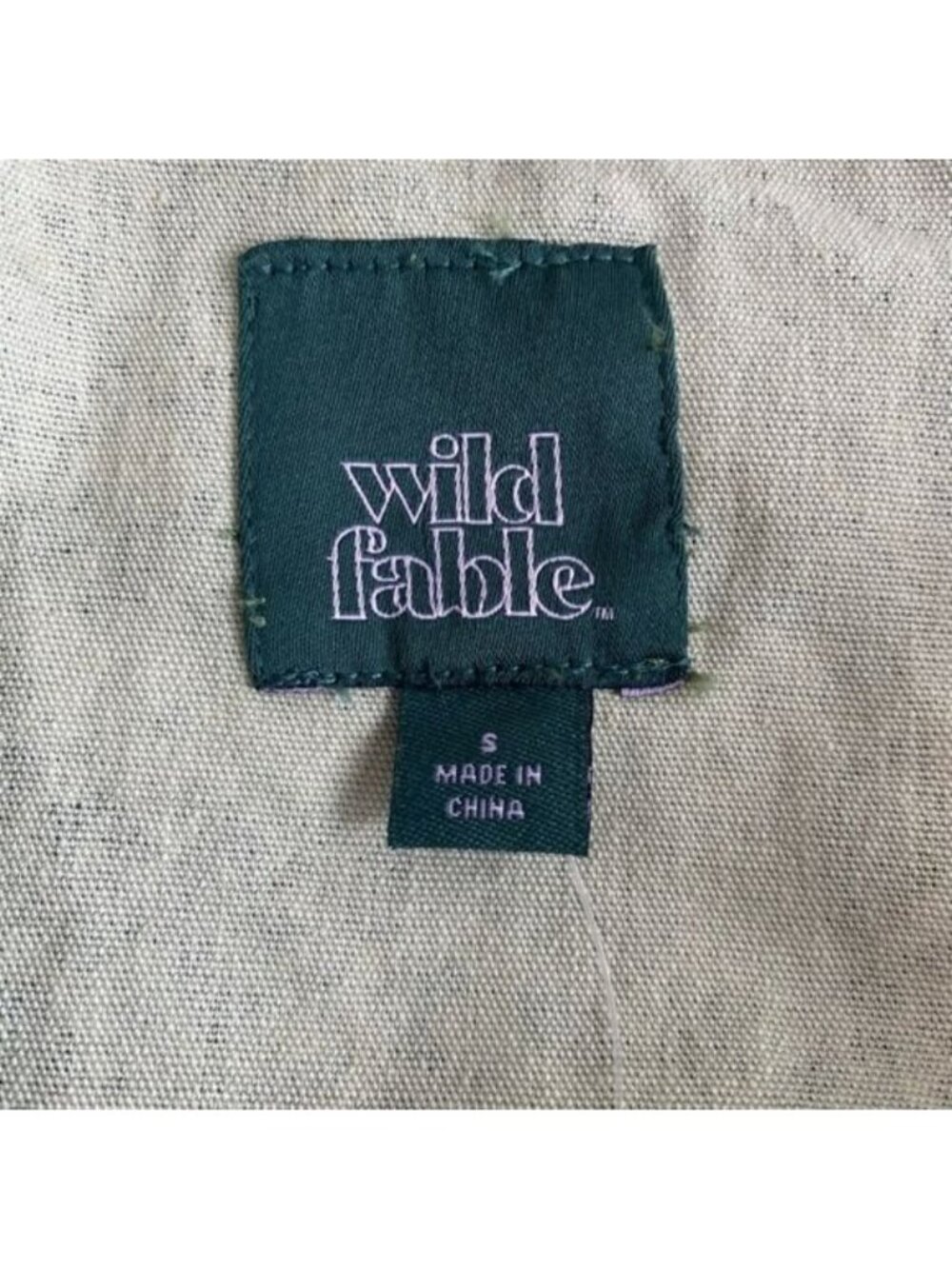 Wild Fable Cropped Floral Jacket Small New Women's Green Cotton Spring Layering - Picture 7 of 13